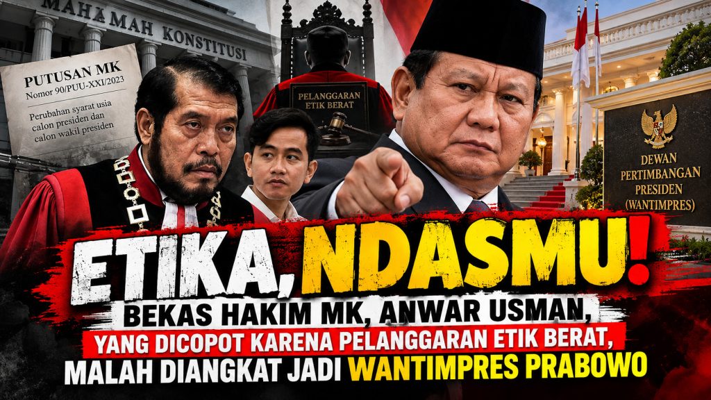 Etika, NDASMU! Pak Prabowo, Mengapa Anwar Usman yang Terbukti Melanggar Etik Berat Malah Diberi Kursi Wantimpres?